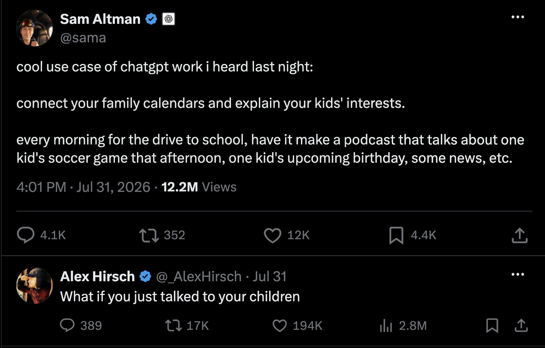 Sam Altman on Parenting